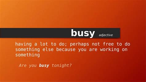 BUSY Definition & Meaning .